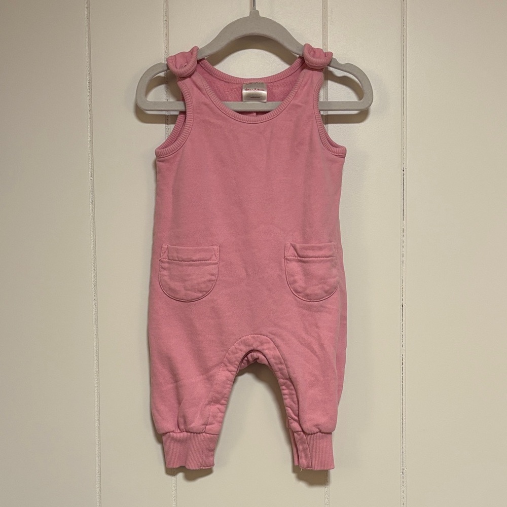 Hanna Andersson Pink French Terry Overalls